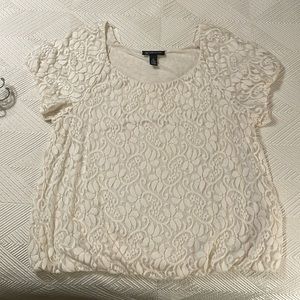 Short sleeve Ivory blouse